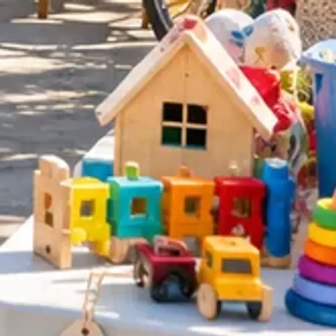 Sample item: Wooden toy house set